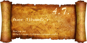 Auer Tihamér névjegykártya